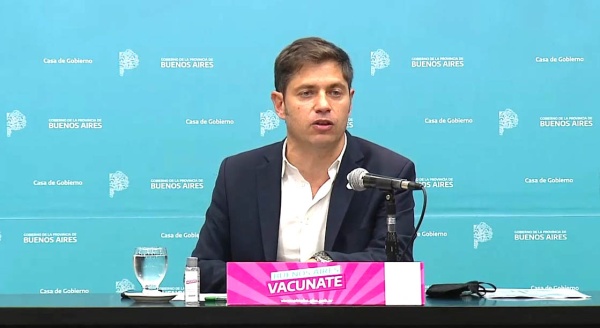 Kicillof anunció el envío de más de 349 mil turnos para segunda dosis para chicos y chicas