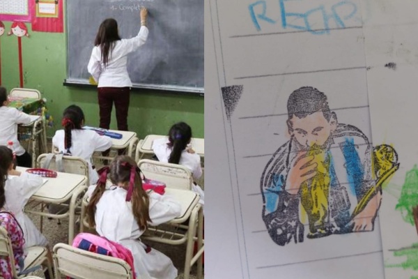 Una maestra y su peculiar modo "campeón" para calificar las buenas notas de sus alumnos