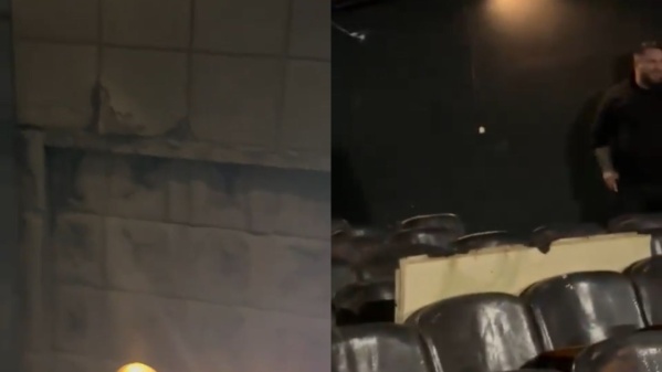 Cagliardi en ruinas: se cayó el techo del cine de Berisso y hubo dos heridos