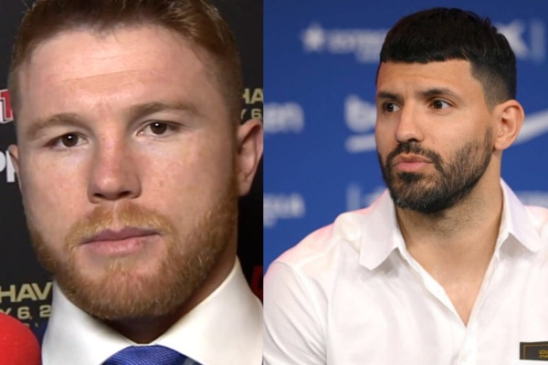 "Señor Canelo no busques problemas seguramente no sabes de fútbol": el Kun Agüero salió a defender a Messi contra el boxeador