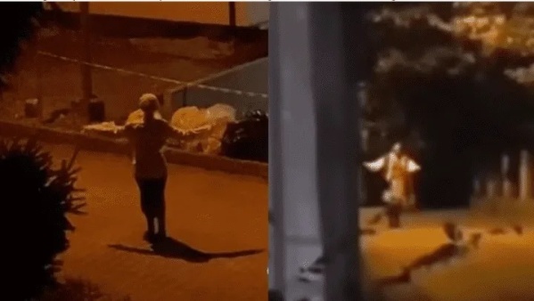 "Señor protégeme": se viralizó el video de una anciana bailando en la noche y dieron a conocer los "tenebrosos" motivos