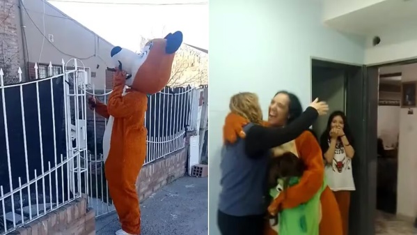 Sorprendió a sus padres tras estar viviendo un año en Egipto y su reacción se hizo viral en las redes sociales