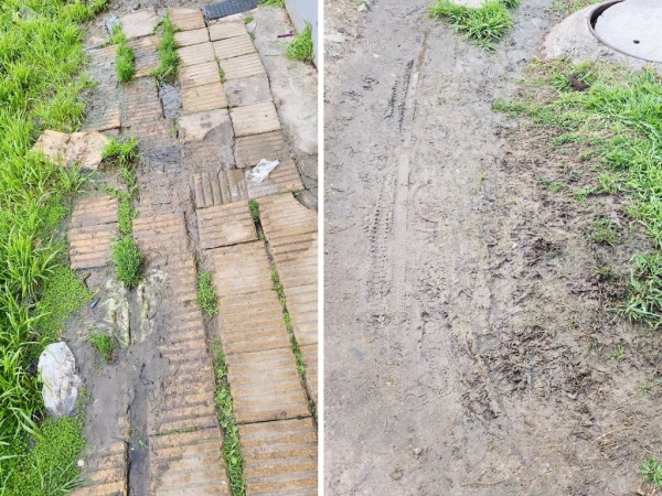 Una pérdida de agua provoca molestias en dos esquinas de 31 y 529