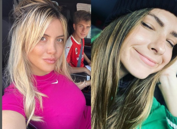 ¿Se copiaron? Wanda y la China Suárez se fotografiaron en el auto