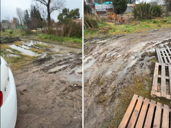 El mal estado de una calle de Altos de San Lorenzo molesta a automovilistas