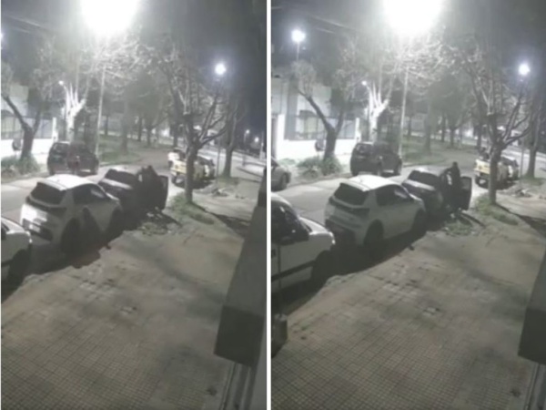 Un grupo de robaruedas atacó en La Loma y quedó filmado en plena acción