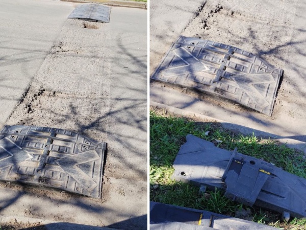 Denuncian que en una calle de City Bell arrancaron las lomas de burro