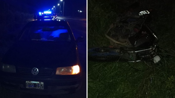 Falleció un motociclista tras chocar violentamente contra un auto Abasto