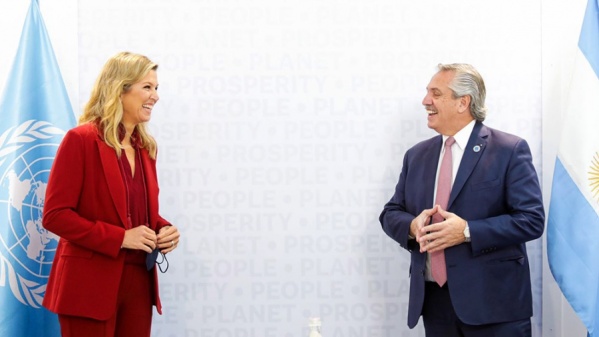 Alberto Fernández se reunió con la reina Máxima en la cumbre del G20