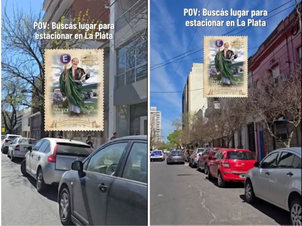 La hazaña de dejar el auto en el centro de La Plata, resumida en un Tik Tok: "estacioná... si podés"