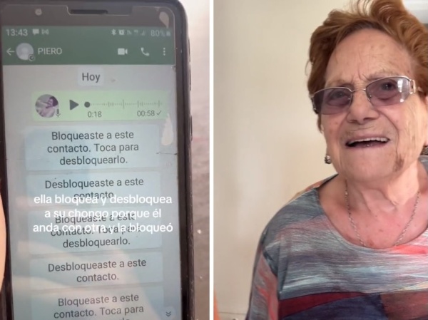 Se viralizó una abuela que bloquea y desbloquea a un pretendiente: "Hay que hacerlos reventar"