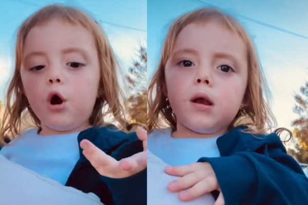 El divertido video del gesto de una niña que se encariñó con el novio de su tía: "Hay que compartir"