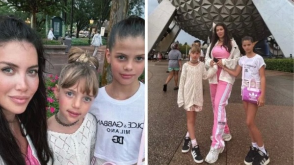 El m&aacute;gico viaje de Wanda Nara a Estados Unidos para sorprender a sus hijas, Isabella y Francesca