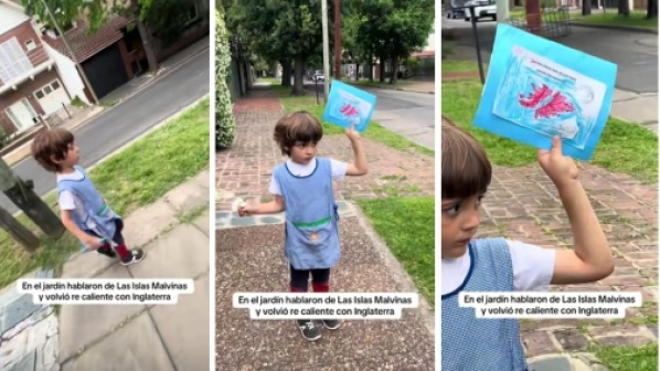 La inocencia y el orgullo de un nene patriota que se volvió viral