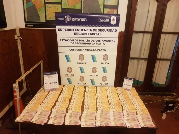 Detuvieron en La Plata a dos hombres de "La banda del millón", con casi 200 mil pesos encima
