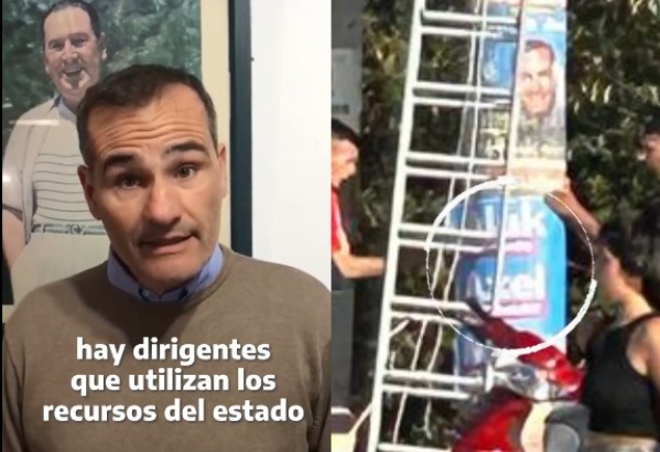 Escudero denunció que sacaron carteles suyos para poner los de un rival en la interna de La Plata