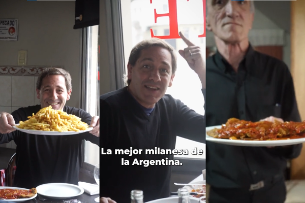 Garro visitó el reconocido restaurante “El Dante”: “Acá se come la mejor milanesa de la Argentina”