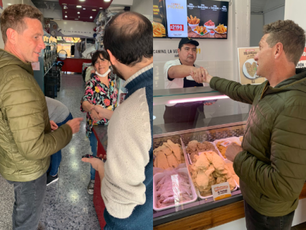 Los militantes de Milei recorrieron Tolosa y buscan conquistar el voto de los mayores de 40 años