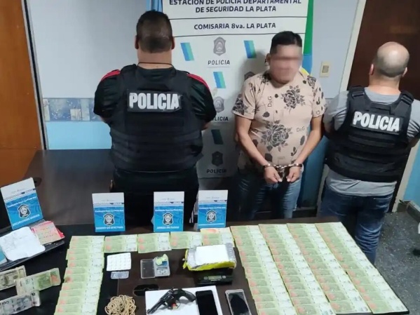 Detuvieron a un narco de Perú con drogas y armas en La Plata