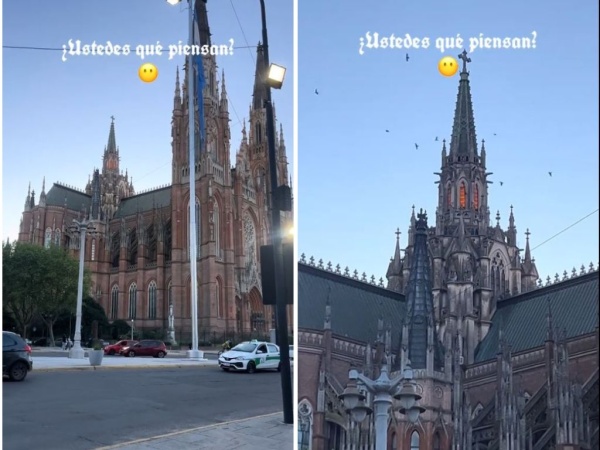 "¿Ustedes qué piensan?": La extraña escena que captaron en la Catedral de La Plata