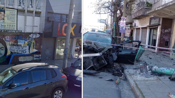 Un auto se estrelló contra un poste de hormigón y dos personas resultaron gravemente heridas en Berisso