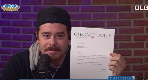 Emoción y sorpresa en Olga: Migue Granados transmitirá desde el estadio de los Chicago Bulls