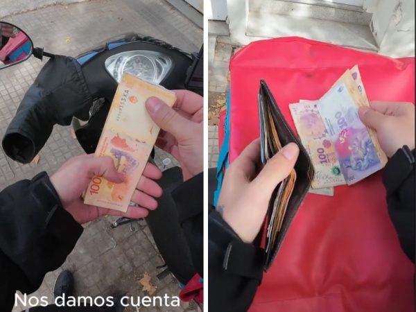 “Nos damos cuenta…”: un tiktoker platense habló de su trabajo como delivery y desató un fuerte debate sobre la propina