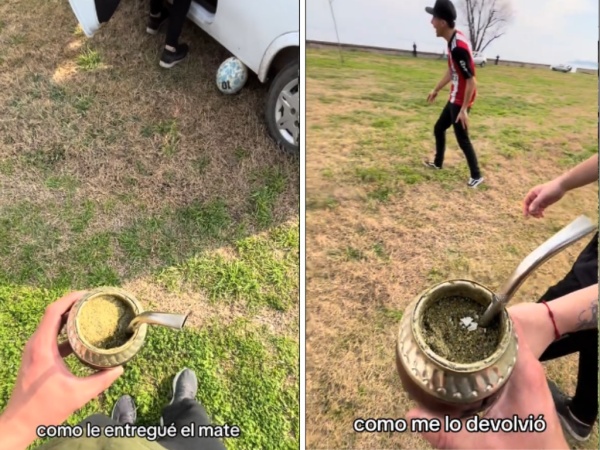 Le cebó un mate con la montañita armada y se la devolvió destruida