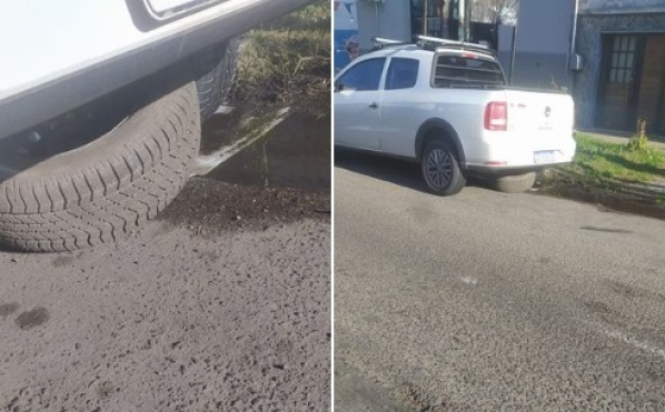Viajaba en auto, intent&oacute; robar una rueda y huy&oacute; en Los Hornos