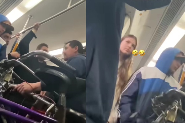 Llevó a su amiga en el Tren Roca de La Plata por primera vez y su reacción fue viral: "Justo en el vagón de las bicis..."