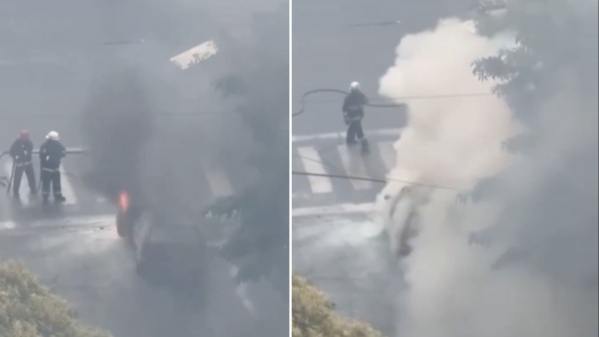 Se incendió el auto de un jubilado de 77 años y logró salvarse a tiempo