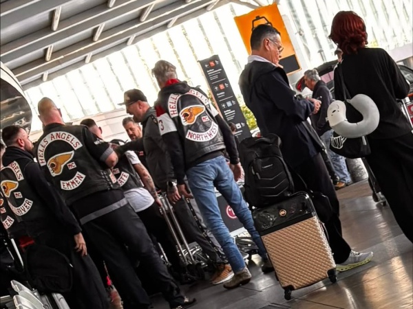 La banda de motoqueros estadounidense “Hells Angels” llegó a La Plata y puso en alerta a los vecinos