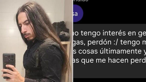 Le cancelaron una cita por tener “muchas amigas” y lo compartió en sus redes: “Me hacen perder el interés”