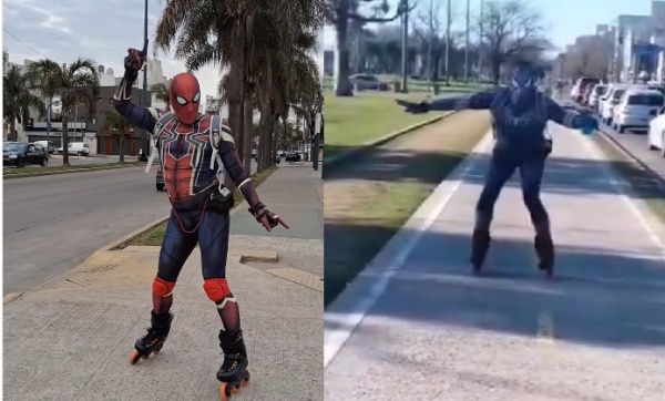 El hombre araña platense que sufrió depresión pero el traje le dio un gran poder y una gran responsabilidad generar felicidad