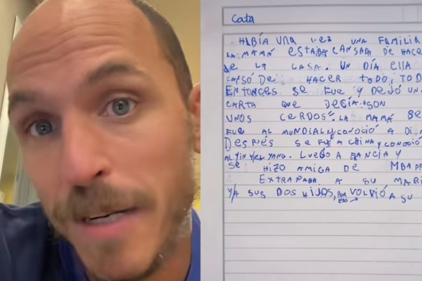 Su hija tuvo como tarea hacer un cuento y reflejó lo cansada que está su mamá por hacer las cosas de la casa