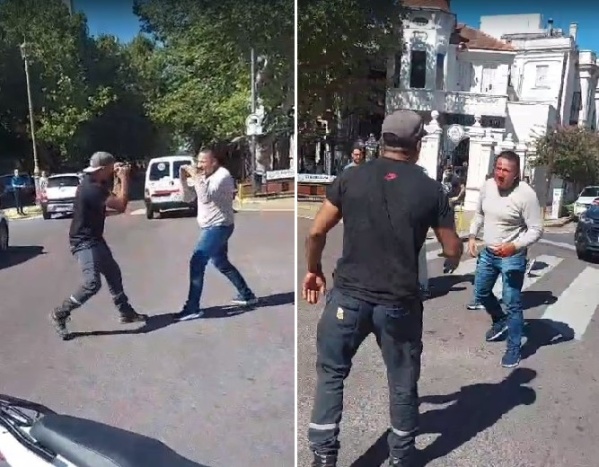 "Mano a mano": el líder barrabrava de Gimnasia se agarró a trompadas con otro de Estudiantes en pleno centro de La Plata