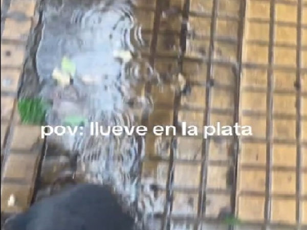 Tras las lluvias en La Plata se dio “el baile de las baldosas” en redes sociales
