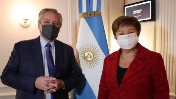 Alberto Fernández mantuvo una reunión con la titular del FMI, Kristalina Georgieva