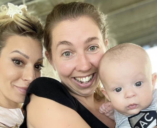 Noelia Marzol llevó a su bebé a la cancha: "Primera vez viendo a papá"