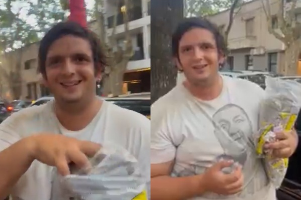 El "Leo Mattioli platense" vende semillitas en las previas de los partidos de Estudiantes y la rompe con su canto