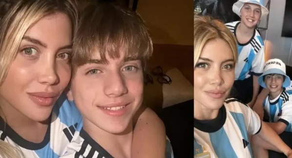 Wanda Nara viaj&oacute; a Qatar con sus hijos para alentar a la Selecci&oacute;n en la final del Mundial