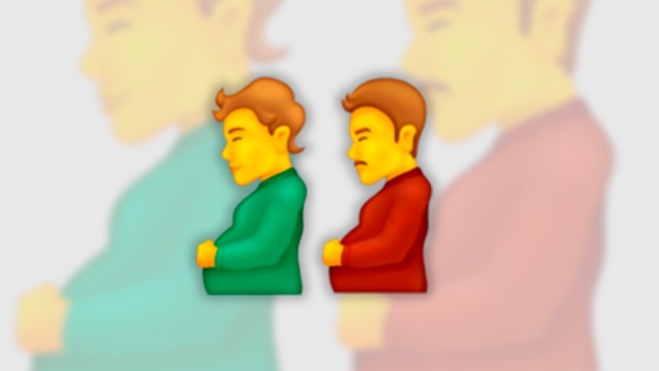 "Hombre embarazado" y "persona embarazada", los dos nuevos emojis inclusivos que se sumarán