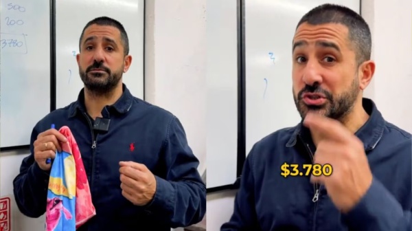 Es emprendedor textil, mostró cuánto cuesta hacer una calza deportiva y desató la polémica en TikTok