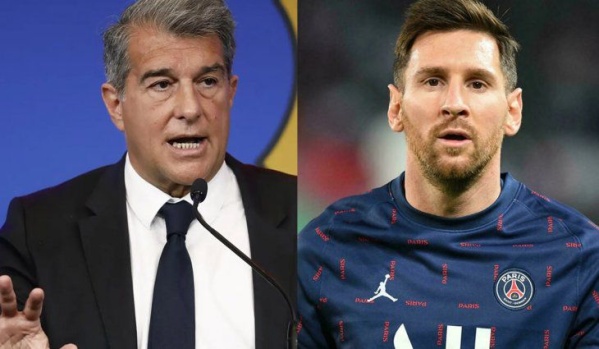 El presidente del Barcelona confundió a Pedri con Messi en su renovación