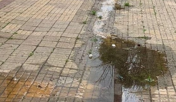 Vecinos de barrio Norte protestan por una pérdida de agua