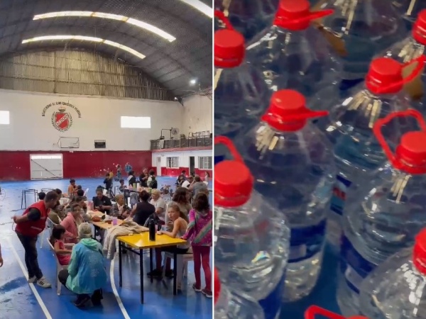 Así funcionan por dentro los centros de evacuados del Club Chacarita Platense y el Polideportivo de Los Hornos
