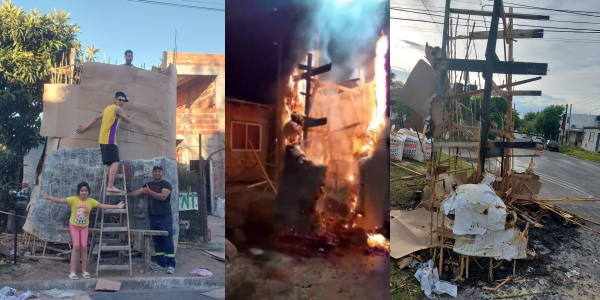 Les quemaron el mu&ntilde;eco de fin de a&ntilde;o a los vecinos de Villa Elvira