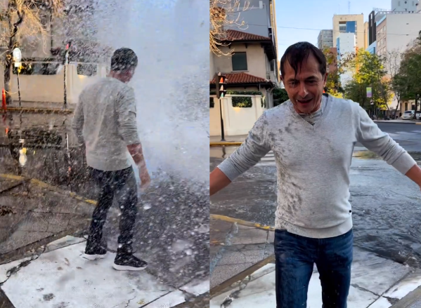 El ingenioso video de Lipovetzky para reclamar una pérdida de agua en La Plata