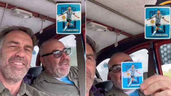 “Nos has salvado Lionel, otra vez”: el relato viral de dos hermanos que viajan con una estampita de Messi