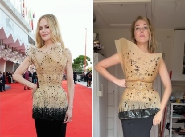 Arrancó a vestirse como los famosos con cosas que tiene en su casa, mostró el paso a paso y se volvió viral